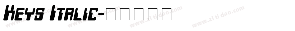 Keys Italic字体转换
